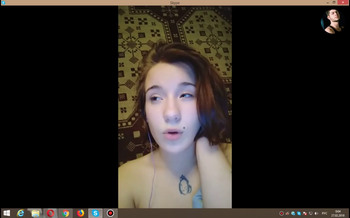 Hot teen using brush