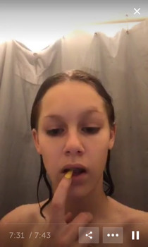 horny omegle girl fucks herself in the shower - Omegle Girls