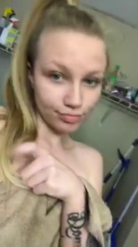 Standing cancer doll caresses pussy through a Thong - Omegle Videos