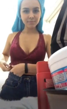 Playing with my wet pink pussy lips with 7inch dildo - Snapchat Girls