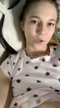 Skype Schoolgirl Masturbates Wet Pussy & Cums Loud Before Bedtime for stepbrother