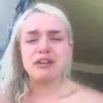 Secretary plays with wet Skype pussy under Christmas tree
