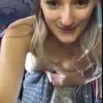 Bigo blonde in black dress makes a squirt - Bigo Girls