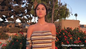 Russian Omegle Girl in ankle socks fucks her lovely pussy with a dildo