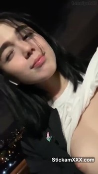 Kitty girl squirts while masturbating in public on her balcony