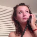 Ahegao Omegle girl plays with her toy