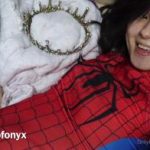 Mistress Lara with ponytails touches her Omegle small boobs