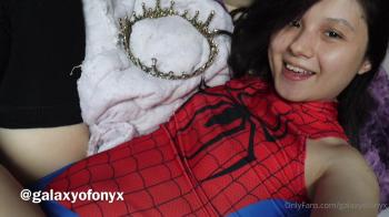 Mistress Lara with ponytails touches her Omegle small boobs