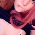 Stickam Girl showing her beautiful Stickam tits in the bathroom with D12’s song