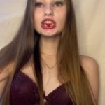 Kitty girl doing push ups on Live an showing multiple nip slips