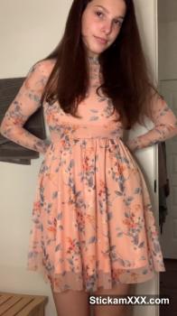 Omegle Girl Playing with banana