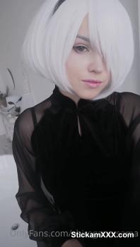 Omegle blonde lets her areolas slip out