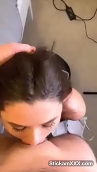 Laying down on a bed turns curly hair girl naked on OnlyFans show