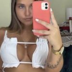 Small Kitty teen drops her boobs next to a big fridge