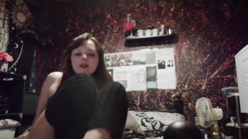 Kitty playing with a alien dildo