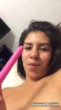 Fucking a dildo in a Omegle bunny suit