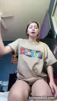 Lonely Omegle Young Woman in Her Apartment