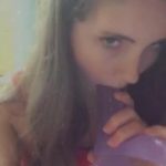 Skype Hope Harper gets so wet for her toys