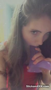 Skype Hope Harper gets so wet for her toys