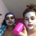 Blonde gives dildo a slimy Omegle footjob