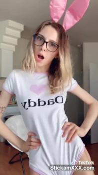 SQUIRTALITY! Skinny Omegle brunette cat girl