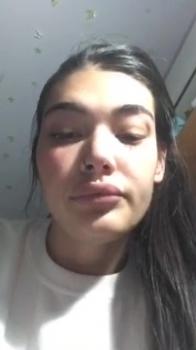 Omegle Tiny Anna gets naked on the beach